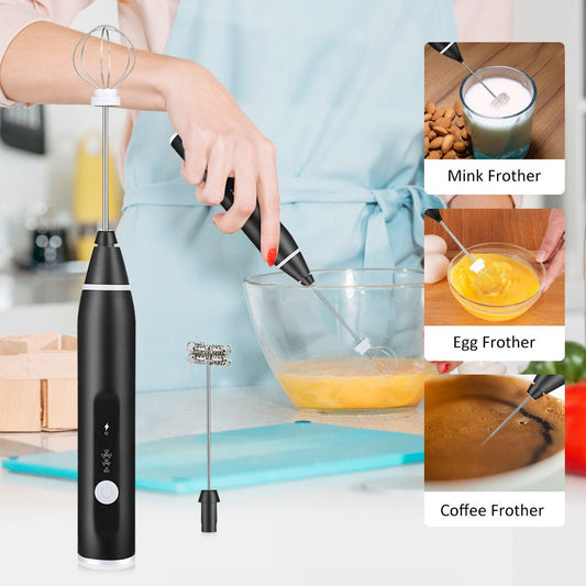 2-in-1 Rechargeable Milk Frother Wand