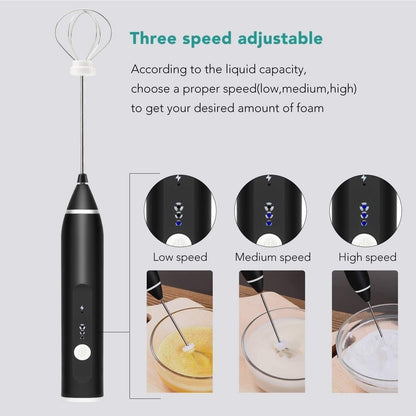 2-in-1 Rechargeable Milk Frother Wand