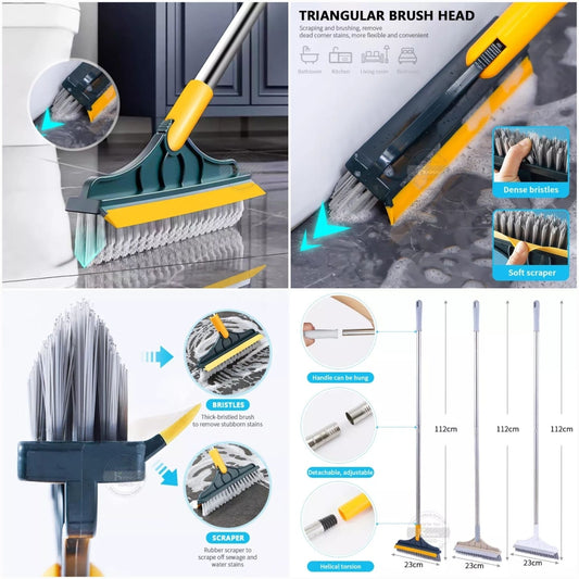 2-in-1 Dual-Purpose Floor Cleaning Wiper & Brush