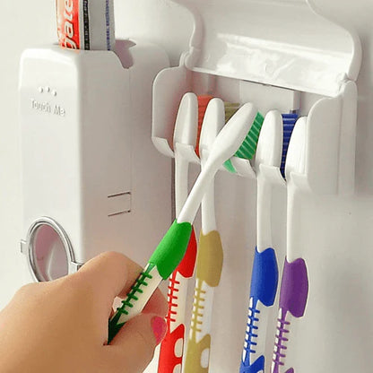 Automatic Toothpaste Dispenser With Brush Holder