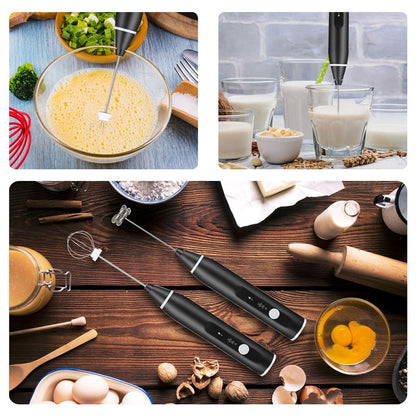 2-in-1 Rechargeable Milk Frother Wand